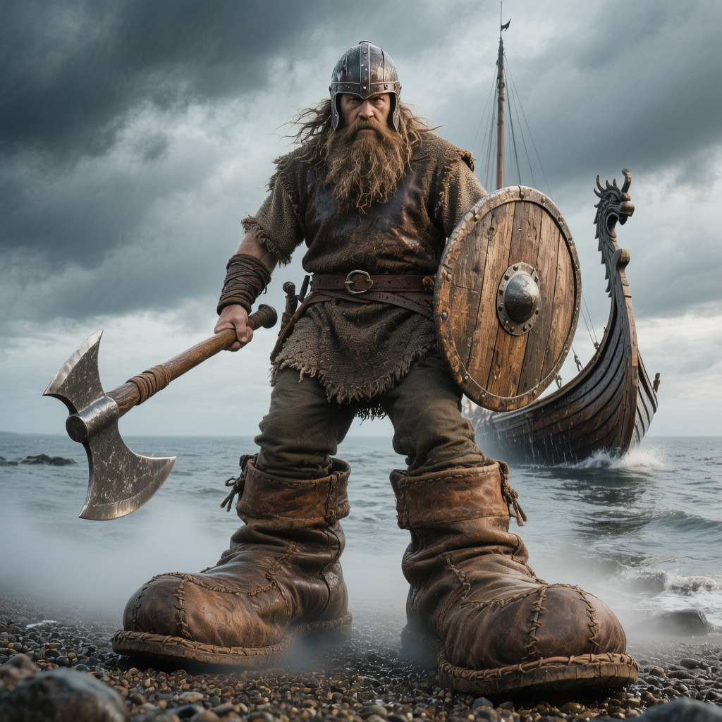 Viking med store fødder
