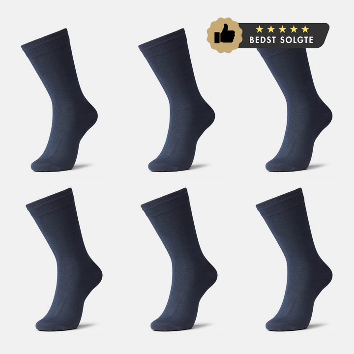 BASIX Bambusstrømper 6 par - NAVY