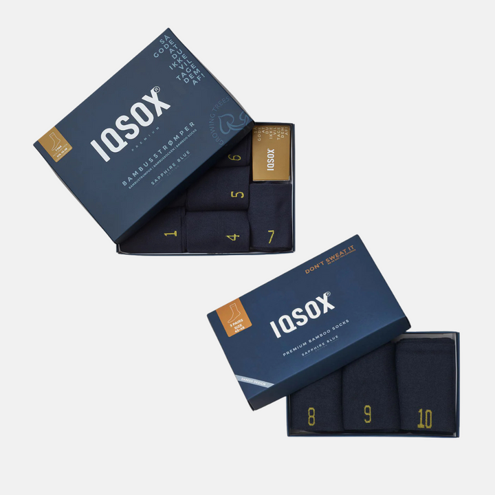 10 par IQ SOX Bambusstrømper - navy