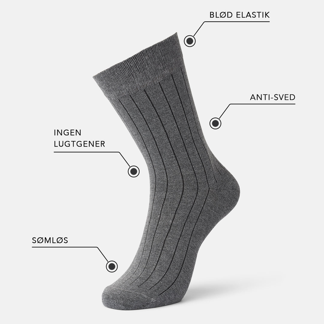 Mørkegrå bambusstrømper fra IQ SOX