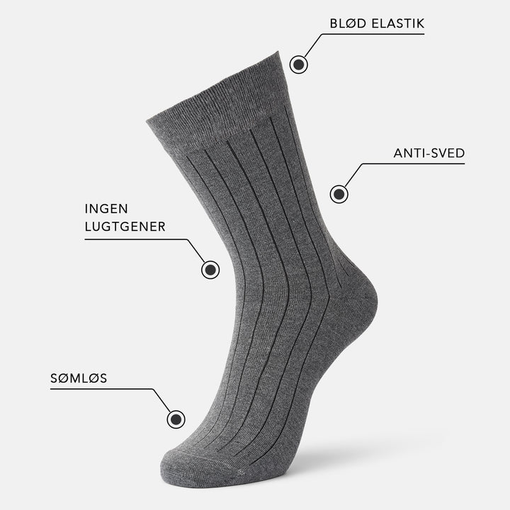 Mørkegrå bambusstrømper fra IQ SOX