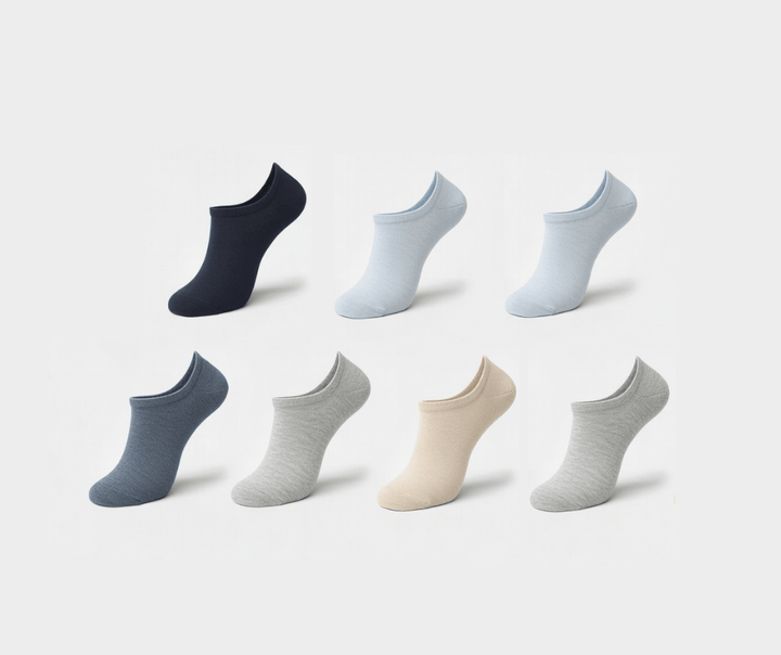 Bambus footies 7 pak - mixfarvet