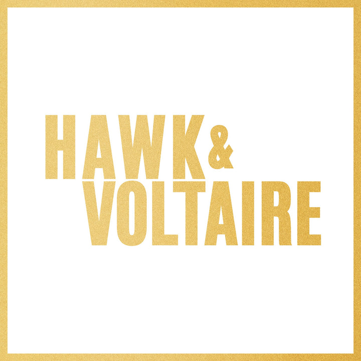 Hawk & Voltair logo til strømper i bambus