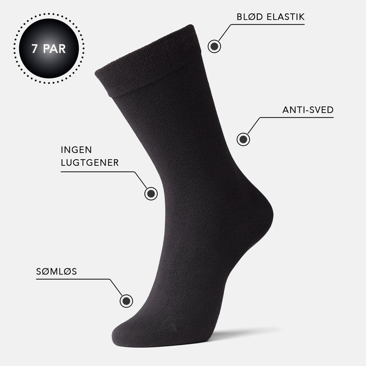 Premium bambusstrømper  fra IQ SOX sorte 