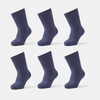 6 par sømløse børnestrømper - navy